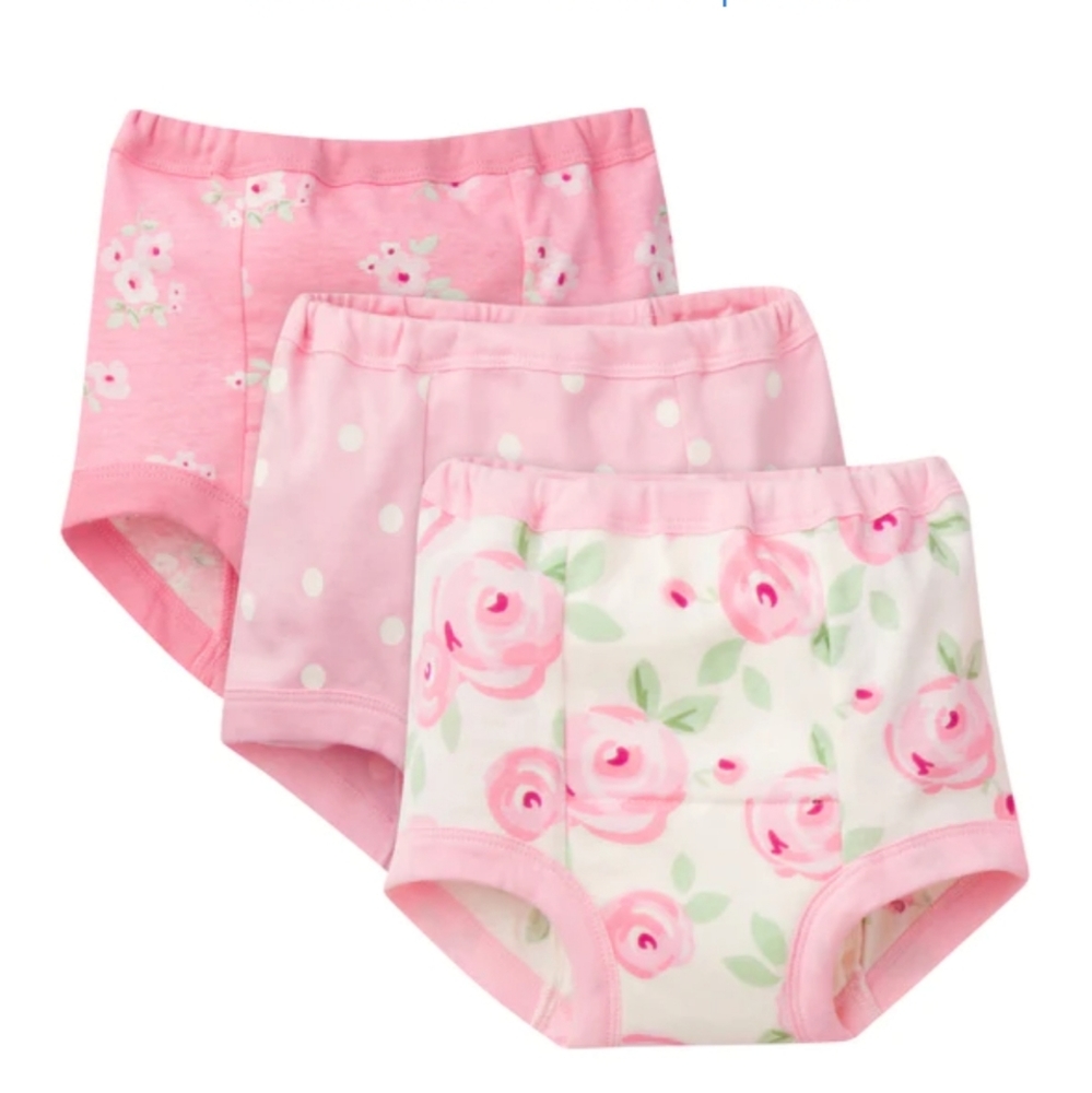 Gerber 3-Pack Toddler Girls Floral Training Pants